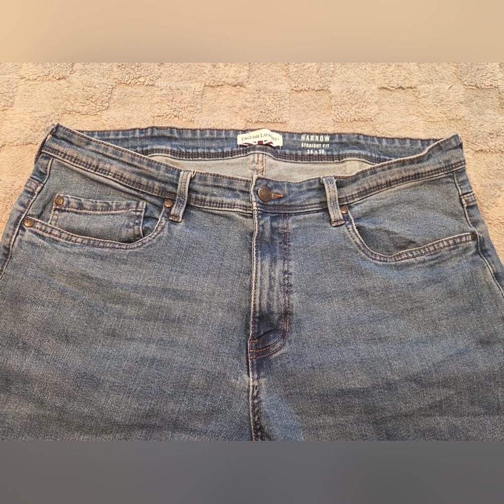English Laundry Men’s Harrow Straight Fit Stretch Denim Blue Jeans Size 38x30 - Picture 8 of 15